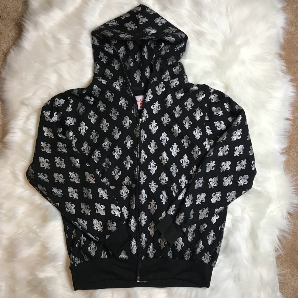 EUC LAughing Ape Hoodie With silver foil printing